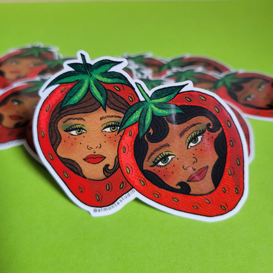 Strawbaddies Vinyl Sticker