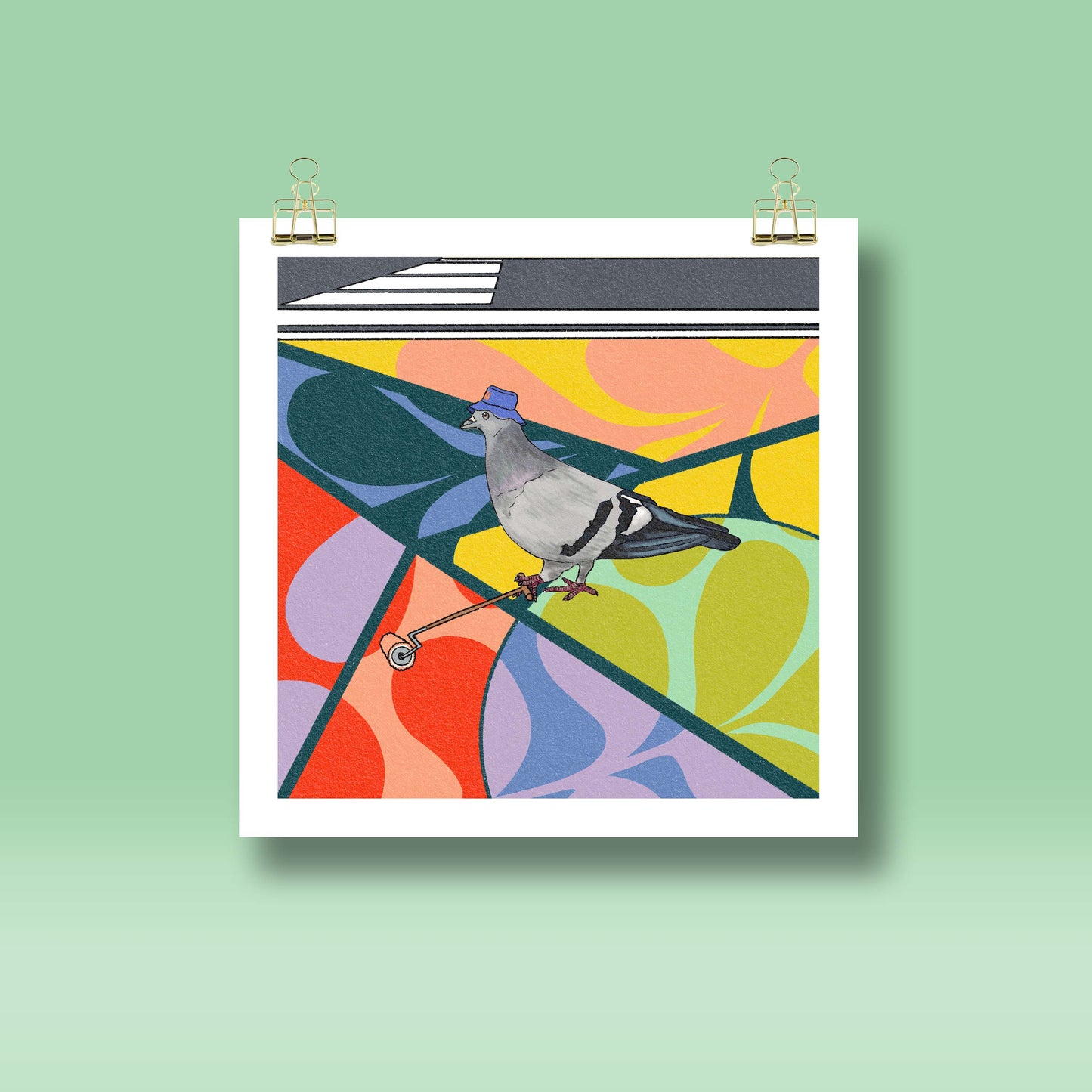 Kaleidoscope Pigeon Art Print