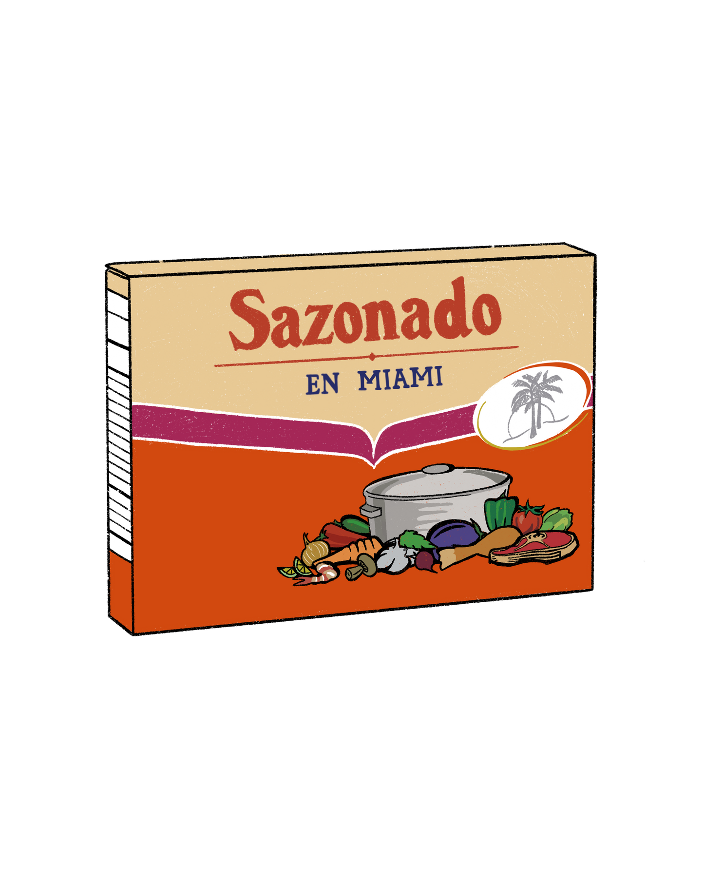 Sazonado en Miami Enamel Pin