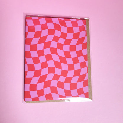 Groovy Checkered Card