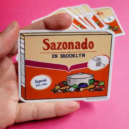 Sazonado en Brooklyn Vinyl Sticker