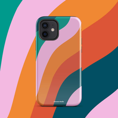 Retro Swirl Tough Case for iPhone®